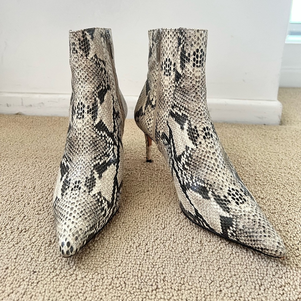 Schutz Snake Print Booties
